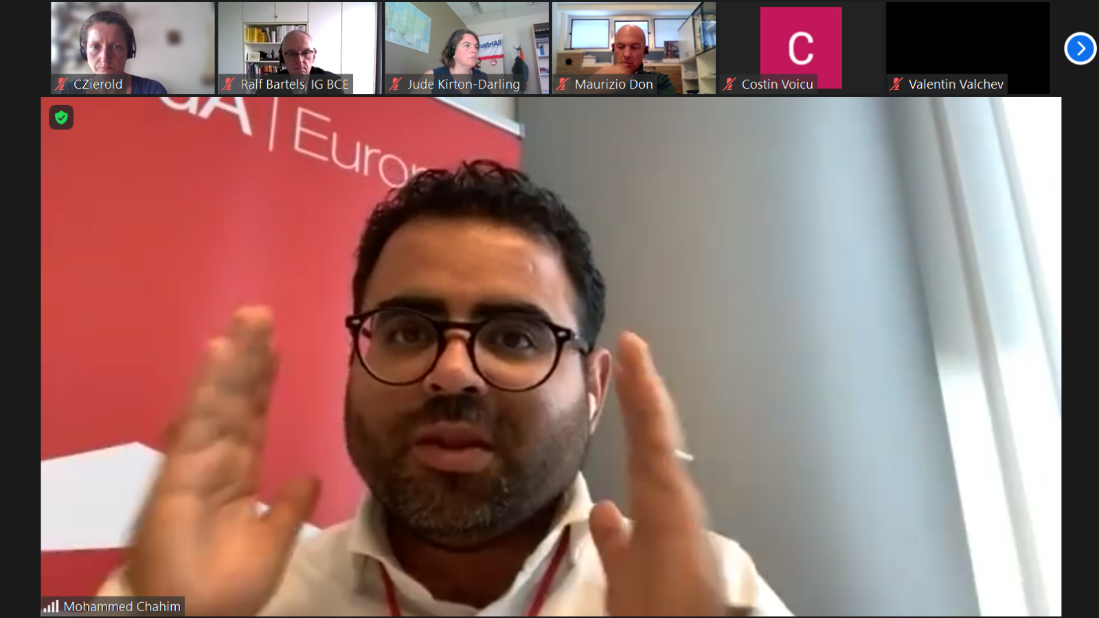 meeting of the industriAll Europe energy network